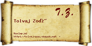 Tolvaj Zoé névjegykártya